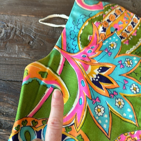 Vintage Keyloun (?) Bright 70’s psychedelic paisley maxi dress. Small - Picture 12 of 12